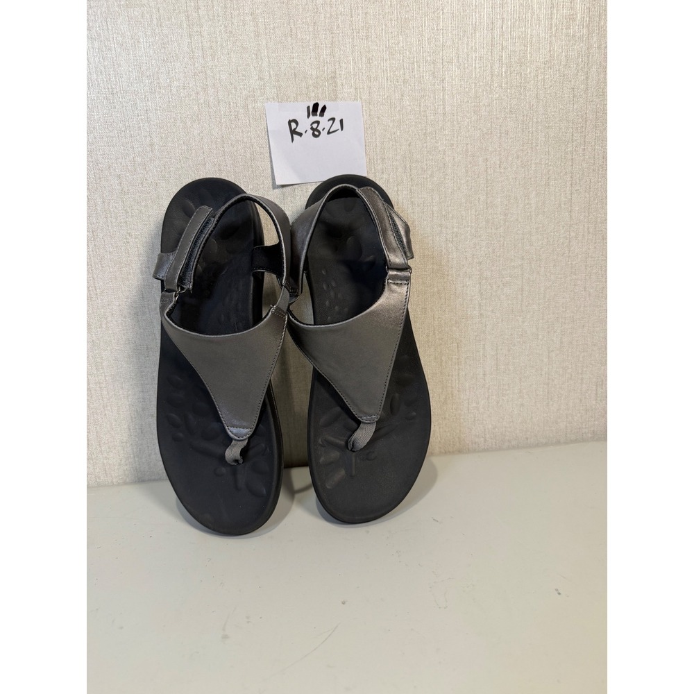 Megnya Orthotic Walking Sandals Metallic Grey Pewter Ankle Strap EU 41 19ZG02